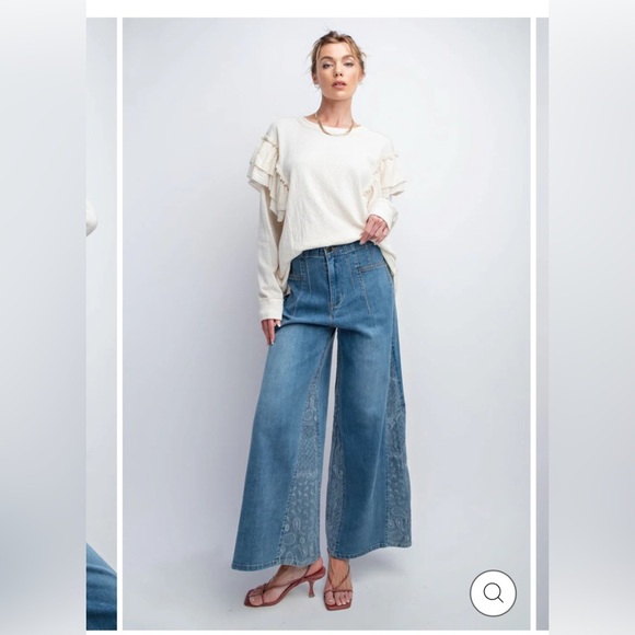 NWT Vici DOUBLE RUFFLE SLEEVES TOP XS - Picture 2 of 13